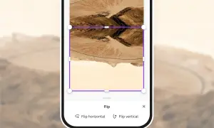 Jak zrobić odbicie lustrzane zdjęcia? Aplikacja pozwala na łatwe odwrócenie obrazu w pionie lub poziomie.