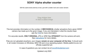 Jak sprawdzić przebieg migawki aparatu Sony? Poradnik krok po kroku