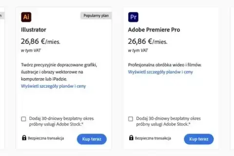 Cena Photoshop w Polsce: ile kosztuje? Plany i alternatywy